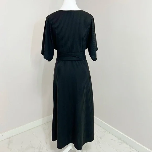 Rolla Coster Plunging Black Wrap Dress with
Flutter Sleeve Size: L - Picture 8 of 16